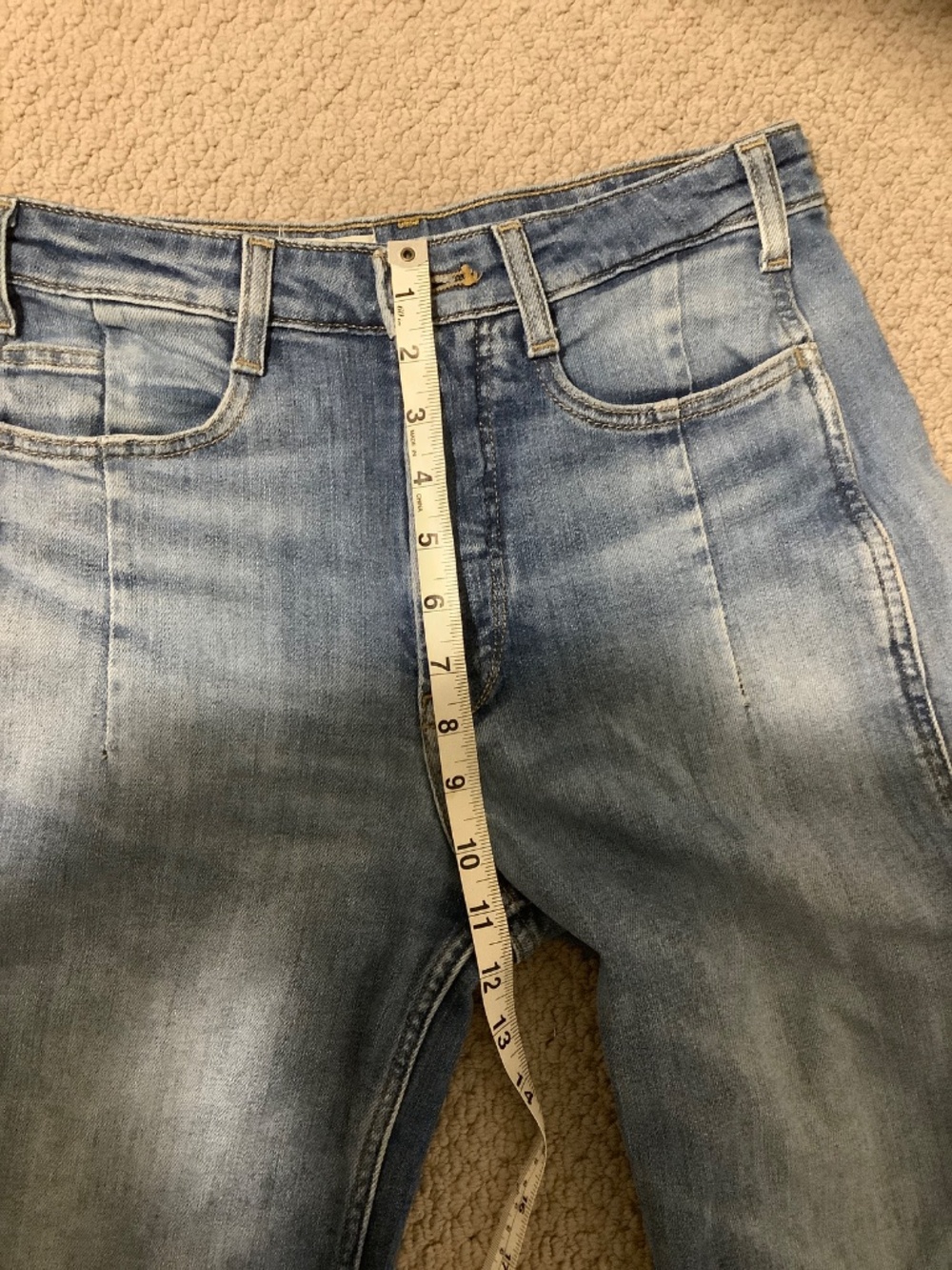 Pilcro Kenna Mid Rise Barrel Jeans in Medium Blue Wash - 23 - Picture 11 of 11